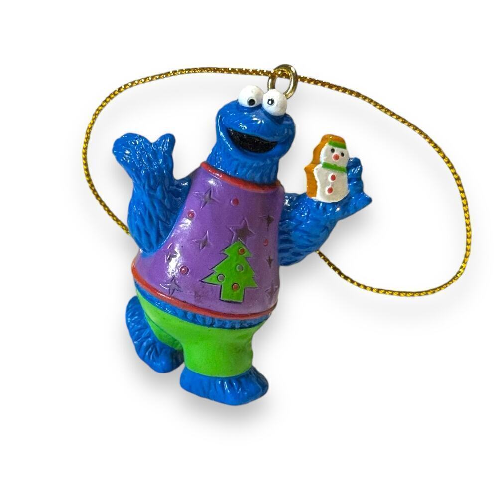 Vintage Kurt S Adler Christmas Ornament Sesame Street Cookie Monster Holiday